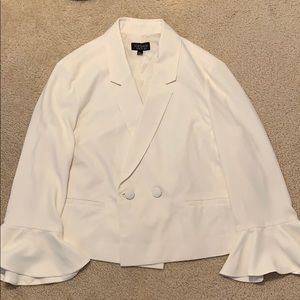 White Topshop blazer top